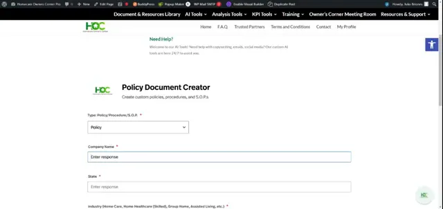 AI tool generating state-specific policy