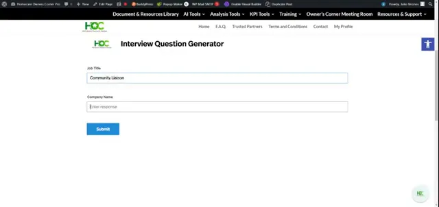 Interview question generator in action